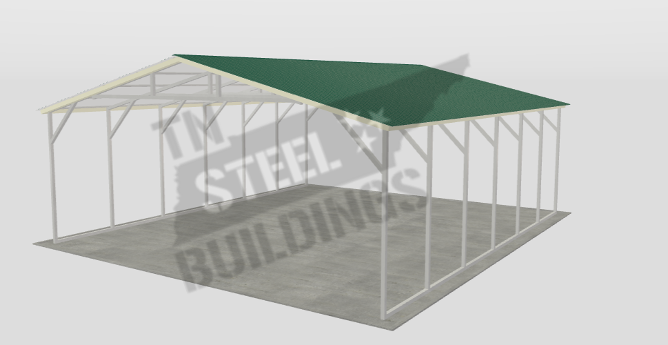 Extra wide carports designed to protect multiple vehicles or create large covered spaces.