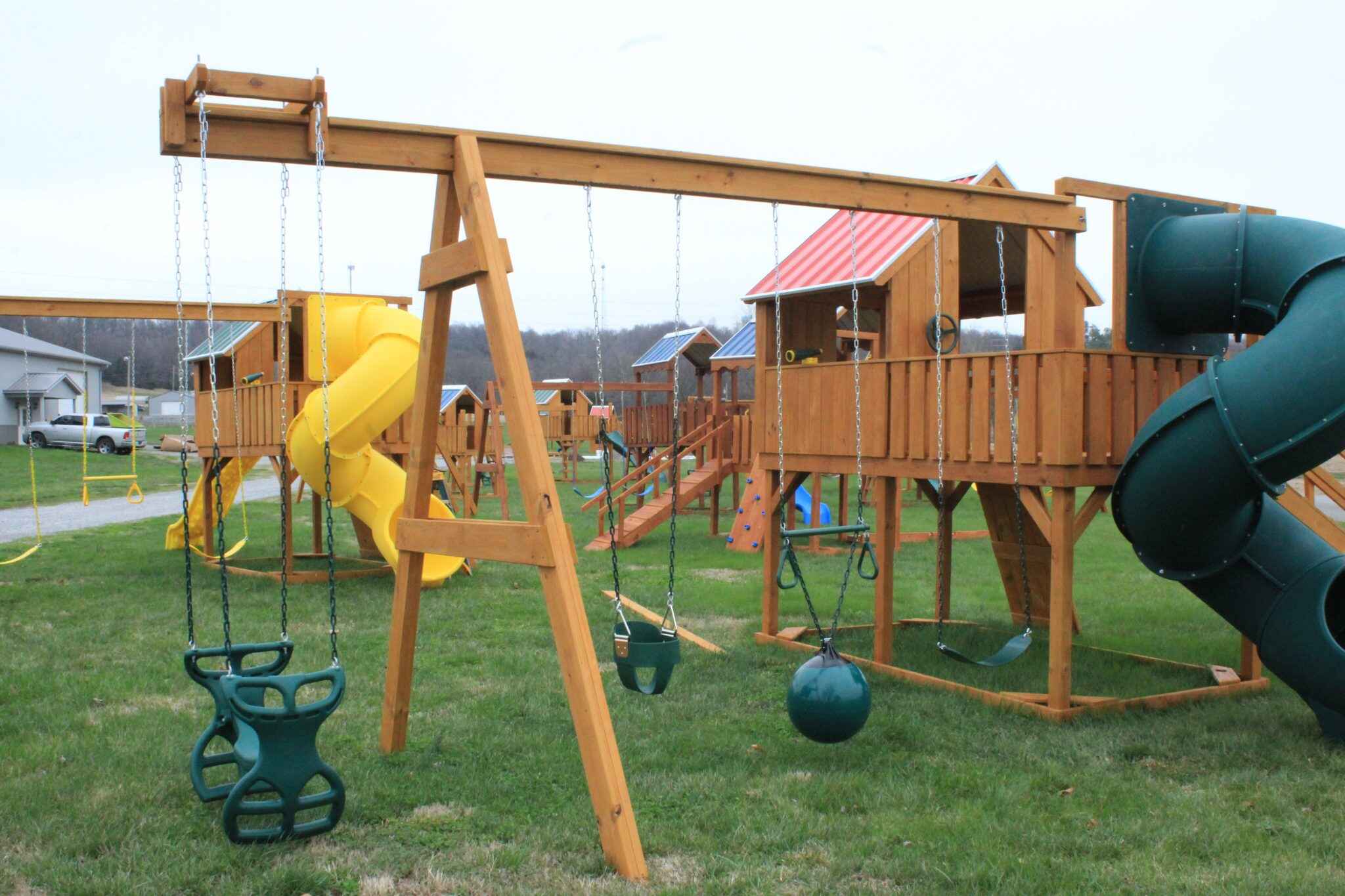 The extended 4-position swing beam maximizes play capacity, allowing for more swings or accessories. Built with the same durable materials as our 3-position beam but with extra length for additional fun.
