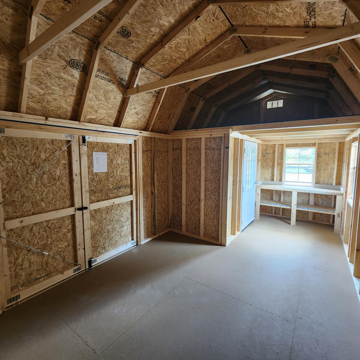 Painted Lofted Side Cabin