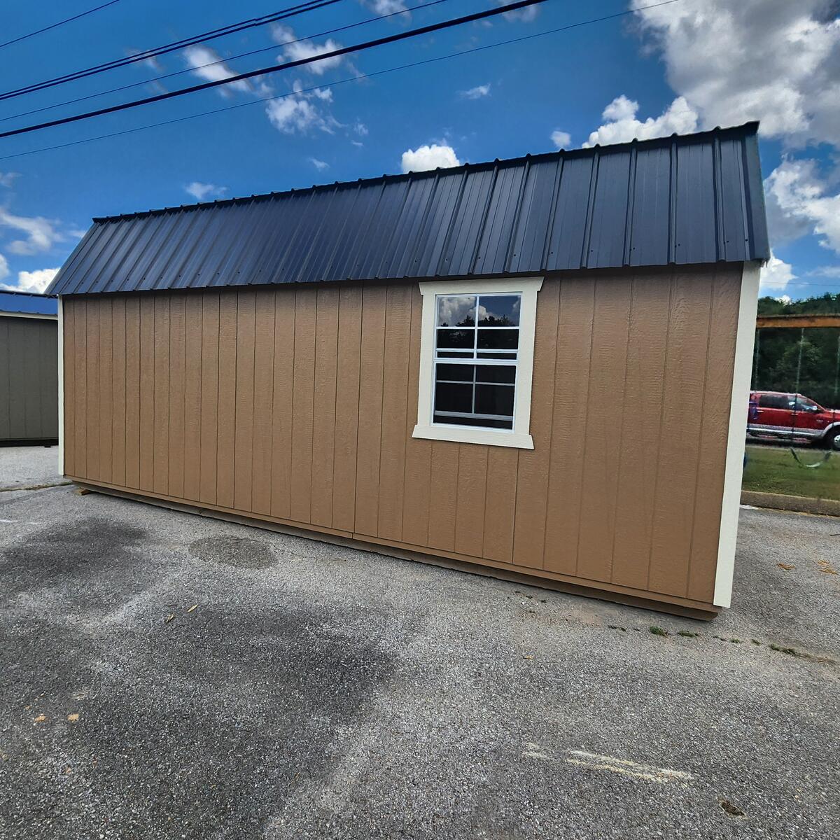Painted Lofted Side Cabin