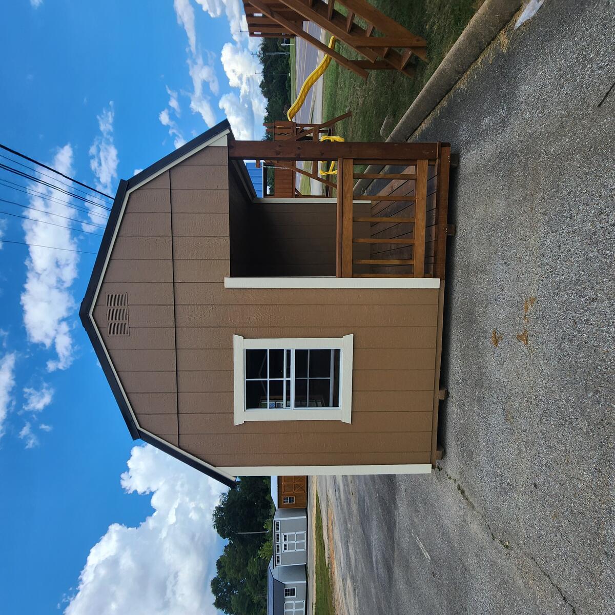 Painted Lofted Side Cabin